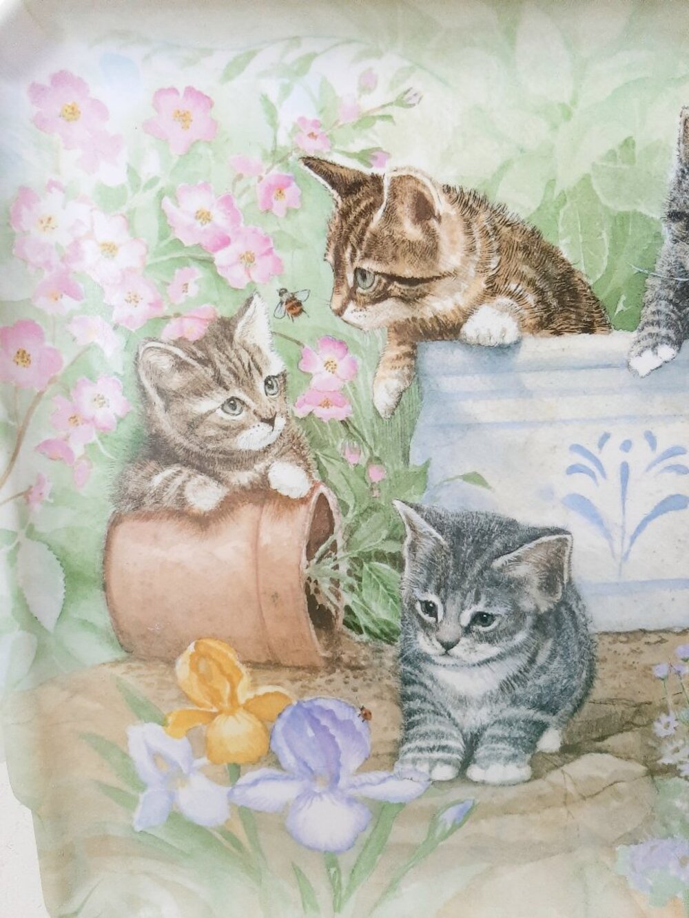 Large Acrylic 1980's made in Italy novelty kitten tray - Picture 4 of 5